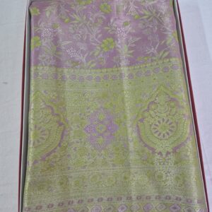 Elegant Pink Silk Saree with Rich Green Design Border