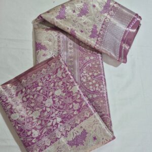 Elegant Cream Printed Saree with Floral Prints