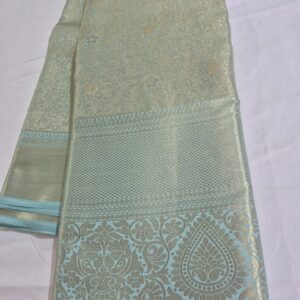 Elegant Milk White Saree with Silver Border – Minimal Designer Look