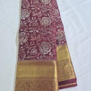 Royal Red & Gold Silk Saree with Rich Zari Work