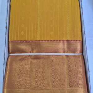 Classic Yellow Cotton Silk Saree with Prints