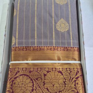 Grey Georgette Saree with Design Work