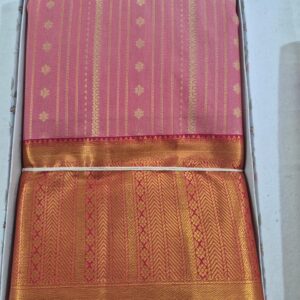 Pink Pattu Silk Saree with Buttas